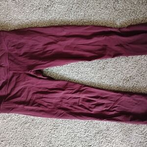 Red Stretchy Leggings Full-Length Vibrant